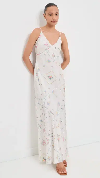 LoveShackFancy Castilla Silk Dress | Thumbnail 5 LoveShackFancy Castilla Silk Dress | Thumbnail 5