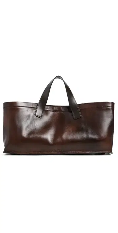 Staud Port Tote Bag Espresso Distressed One Size | Thumbnail 1 Staud Port Tote Bag Espresso Distressed One Size | Thumbnail 1