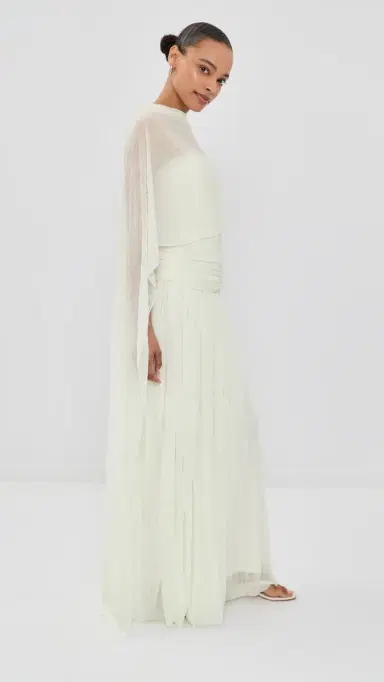 Simkhai Dani Bustier Gown With Cape Ivory 0 | Thumbnail 4 Simkhai Dani Bustier Gown With Cape Ivory 0 | Thumbnail 4