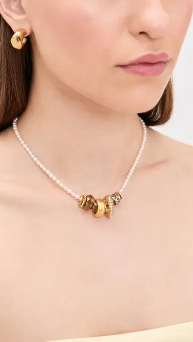 Elizabeth Cole Ines Necklace Pearl One Size | Thumbnail 3
