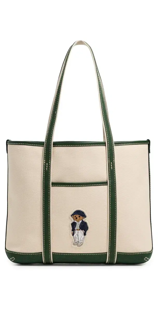 Polo Ralph Lauren Small Shaped Polo Bear Tote Bag Ecru/Juniper One Size