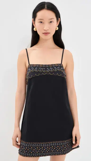 Free People Sunspell Mini Dress Black Combo L | Thumbnail 2