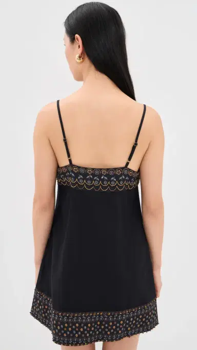 Free People Sunspell Mini Dress Black Combo L | Thumbnail 3