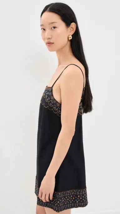 Free People Sunspell Mini Dress Black Combo L | Thumbnail 4