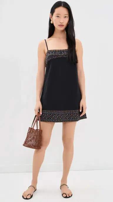 Free People Sunspell Mini Dress Black Combo L | Thumbnail 5