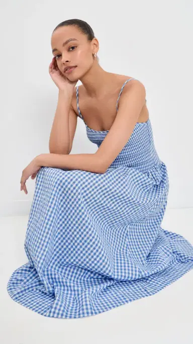 LSpace Misha Midi Dress Morning Gingham S | Thumbnail 5