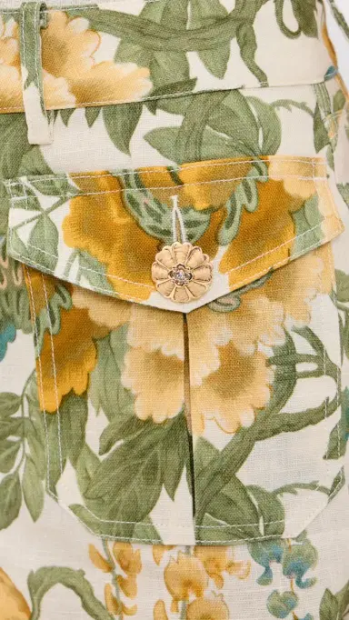 Cara Cara Xenia Linen Shorts Flora Meadow | Thumbnail 6 Cara Cara Xenia Linen Shorts Flora Meadow | Thumbnail 6