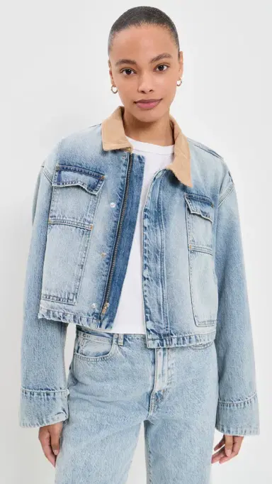 SLVRLAKE Conor Cropped Worker Jacket East eets West | Thumbnail 2 SLVRLAKE Conor Cropped Worker Jacket East eets West | Thumbnail 2