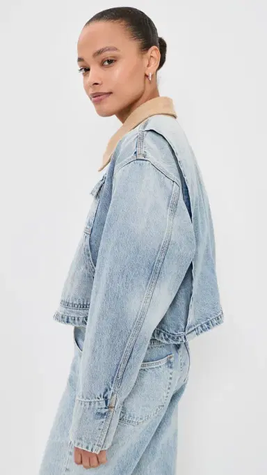 SLVRLAKE Conor Cropped Worker Jacket East eets West | Thumbnail 4 SLVRLAKE Conor Cropped Worker Jacket East eets West | Thumbnail 4