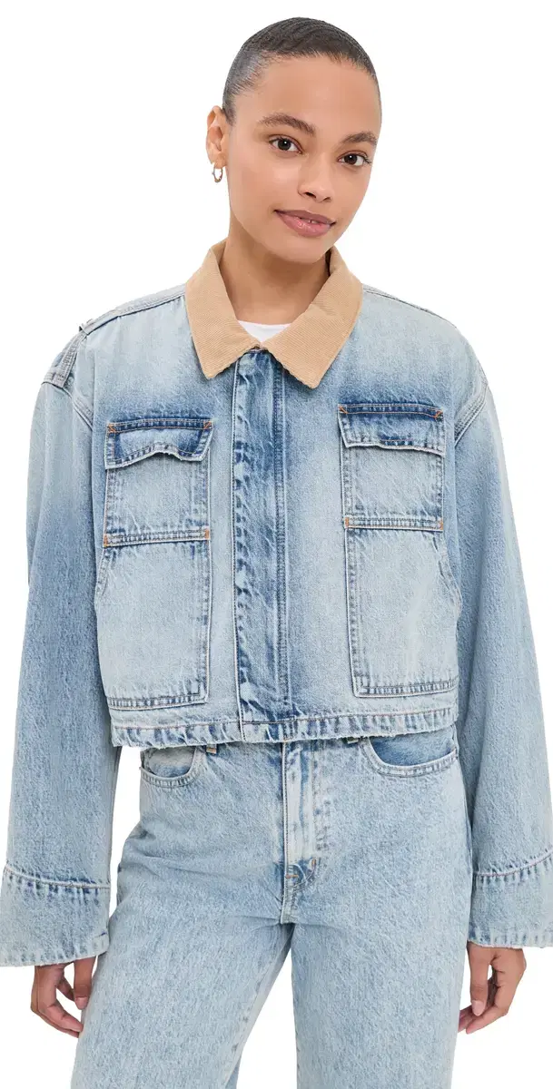 SLVRLAKE Conor Cropped Worker Jacket East eets West