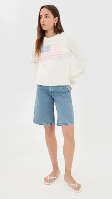 LoveShackFancy Ty Flag Pullover Ivory Dreams L | Thumbnail 5