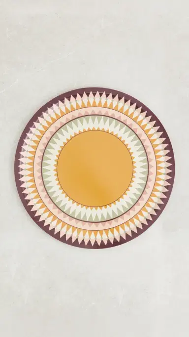 La DoubleJ Large Round Printed Tray Doric One Size | Thumbnail 2