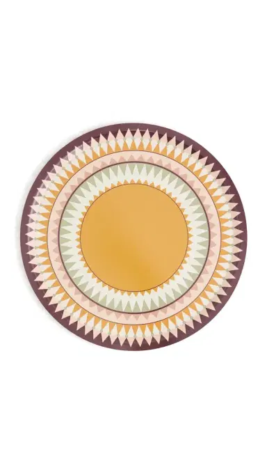 La DoubleJ Large Round Printed Tray Doric One Size | Thumbnail 4