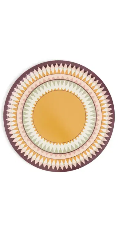La DoubleJ Large Round Printed Tray Doric One Size | Thumbnail 1