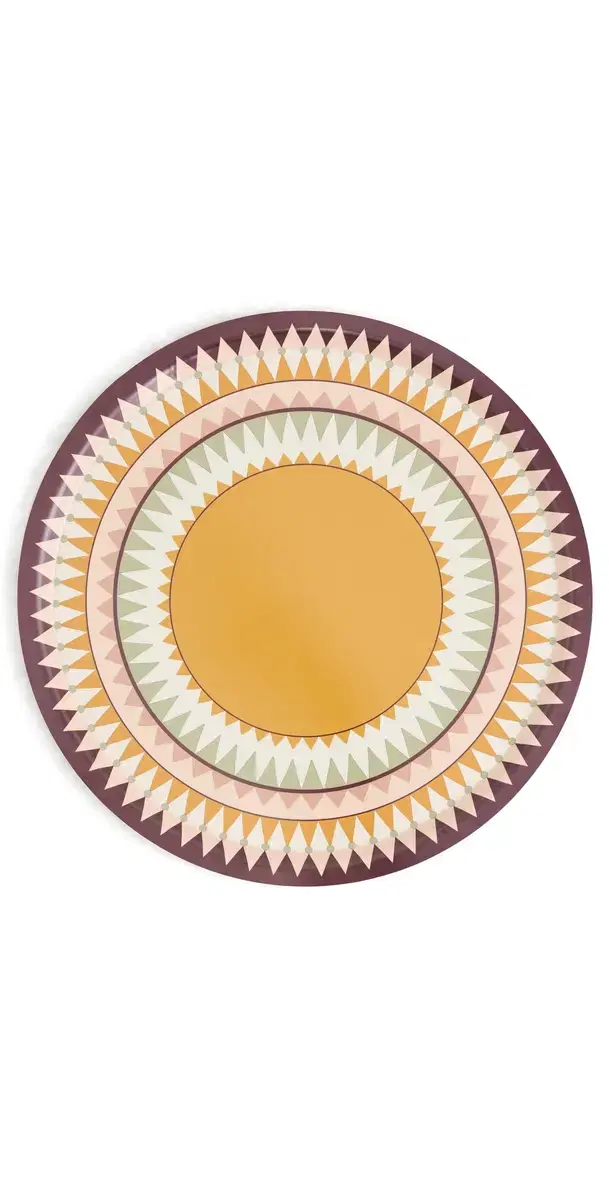 La DoubleJ Large Round Printed Tray Doric One Size