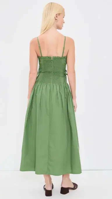 Moon River Pleated Midi Dress oss Green | Thumbnail 3 Moon River Pleated Midi Dress oss Green | Thumbnail 3