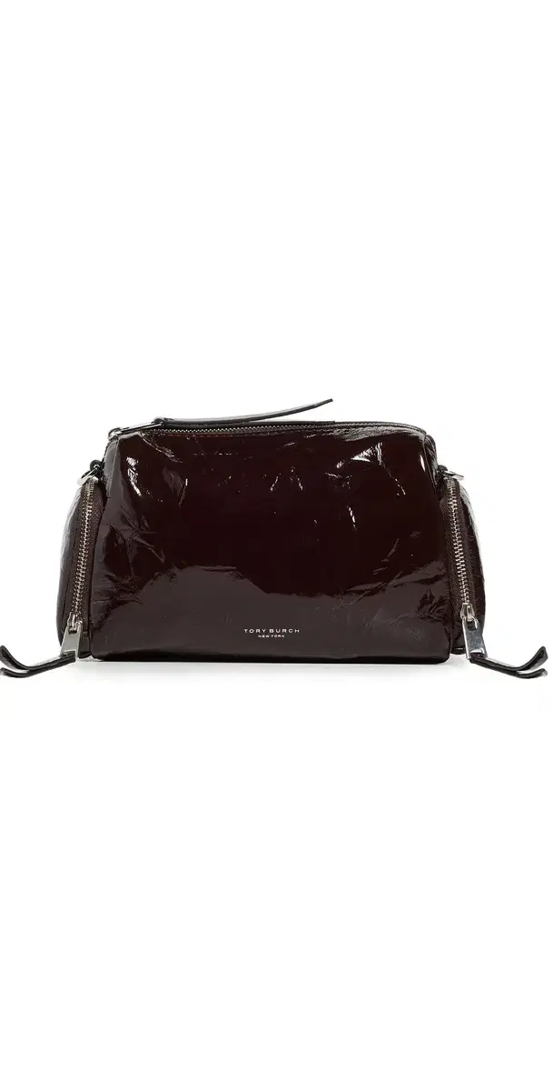 Perry Patent Voyager Shoulder Bag Deep Burgundy One Size