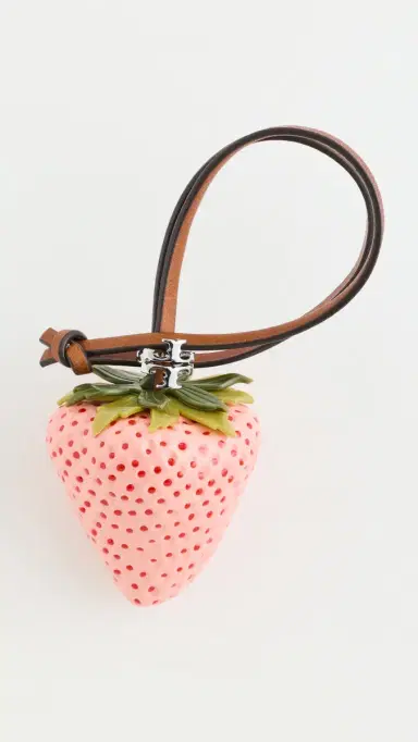 Tory Burch Strawberry Keychain Sweet Pink/Minium One Size | Thumbnail 2