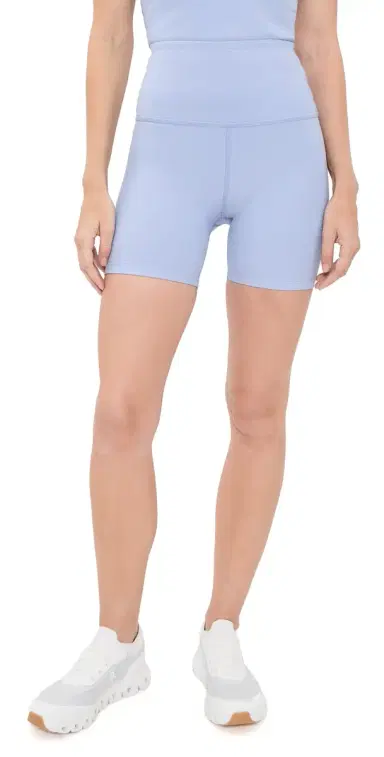 Beyond Yoga Spacedye Keep Pace Biker Shorts Pastel Periwinkle Heather | Thumbnail 1