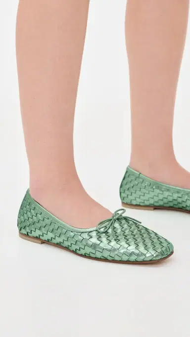 Freda Salvador Jada Flats Mint Metallic | Thumbnail 3 Freda Salvador Jada Flats Mint Metallic | Thumbnail 3