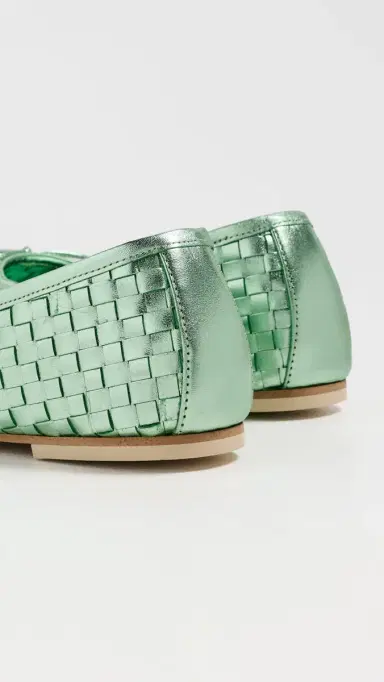 Freda Salvador Jada Flats Mint Metallic | Thumbnail 4 Freda Salvador Jada Flats Mint Metallic | Thumbnail 4