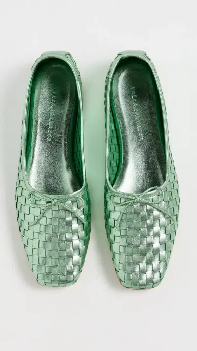 Freda Salvador Jada Flats Mint Metallic | Thumbnail 5 Freda Salvador Jada Flats Mint Metallic | Thumbnail 5