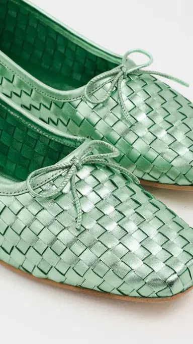 Freda Salvador Jada Flats Mint Metallic | Thumbnail 6 Freda Salvador Jada Flats Mint Metallic | Thumbnail 6