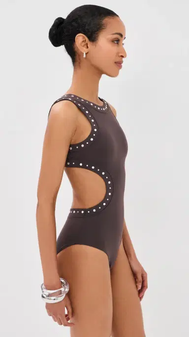 Staud Dolce One Piece Espresso Studs S | Thumbnail 4 Staud Dolce One Piece Espresso Studs S | Thumbnail 4