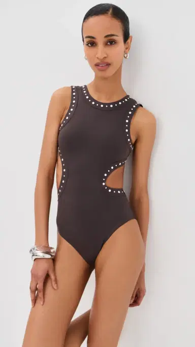 Staud Dolce One Piece Espresso Studs S | Thumbnail 5 Staud Dolce One Piece Espresso Studs S | Thumbnail 5