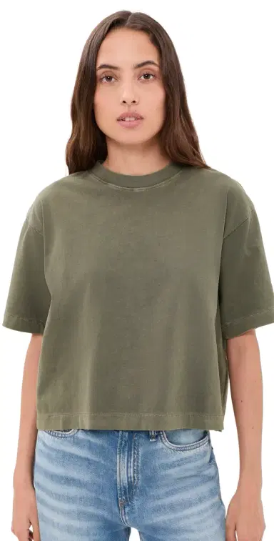 Madewell The Boxy Crop Tee Faded Ivy | Thumbnail 1 Madewell The Boxy Crop Tee Faded Ivy | Thumbnail 1