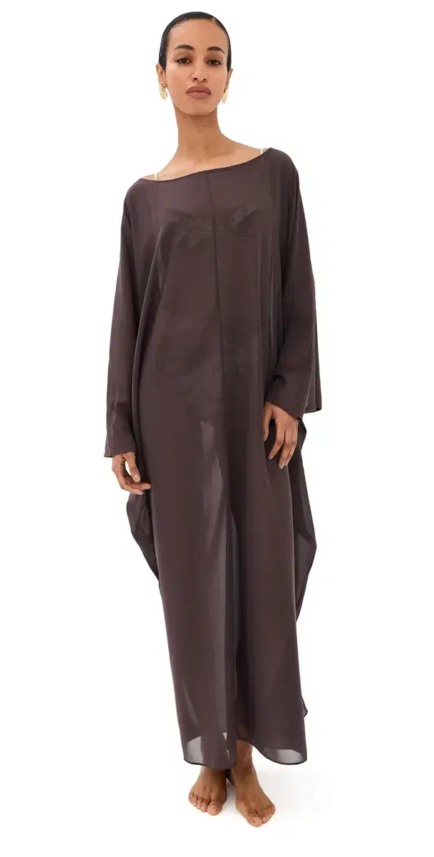 STAUD Nour Coverup Dress Espresso