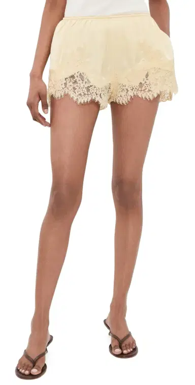 Bailey Rose Lace Mini Shorts Butter | Thumbnail 1 Bailey Rose Lace Mini Shorts Butter | Thumbnail 1