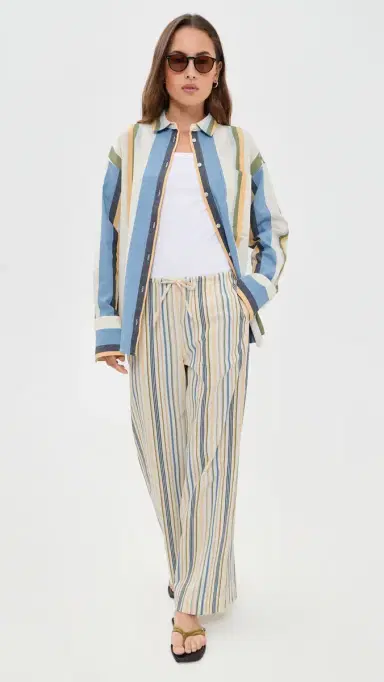 Joe's Jeans The Brynn Pants Azure Multi Stripe | Thumbnail 5 Joe's Jeans The Brynn Pants Azure Multi Stripe | Thumbnail 5