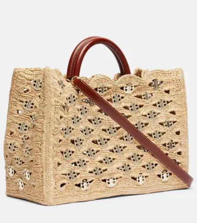 Rabanne 1969 embellished raffia tote bag | Thumbnail 2