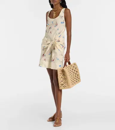 Rabanne 1969 embellished raffia tote bag | Thumbnail 6