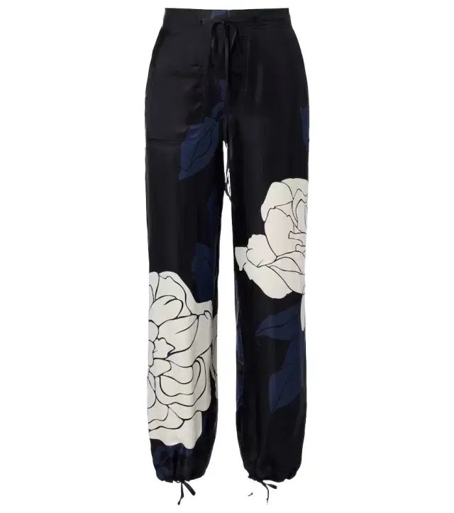 Floral twill cargo pants