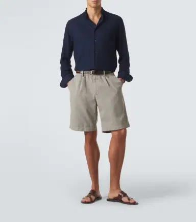 Brunello Cucinelli Striped cotton and silk shirt | Thumbnail 4 Brunello Cucinelli Striped cotton and silk shirt | Thumbnail 4