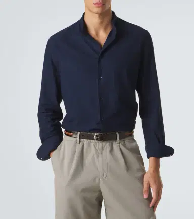 Brunello Cucinelli Striped cotton and silk shirt | Thumbnail 6 Brunello Cucinelli Striped cotton and silk shirt | Thumbnail 6