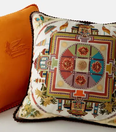 Etro Embroidered cotton cushion | Thumbnail 3