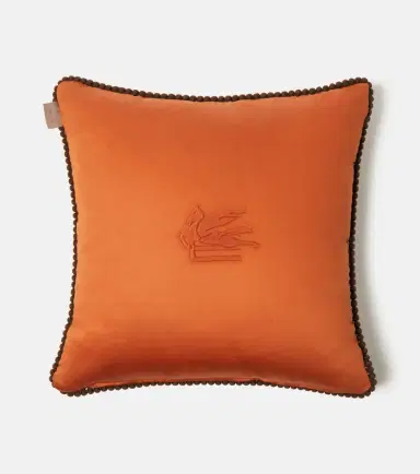 Etro Embroidered cotton cushion | Thumbnail 4