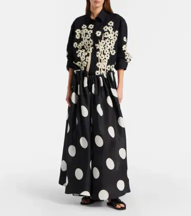 Khaite Riley polka-dot silk maxi skirt | Thumbnail 2