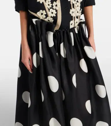 Khaite Riley polka-dot silk maxi skirt | Thumbnail 3