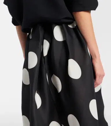 Khaite Riley polka-dot silk maxi skirt | Thumbnail 4