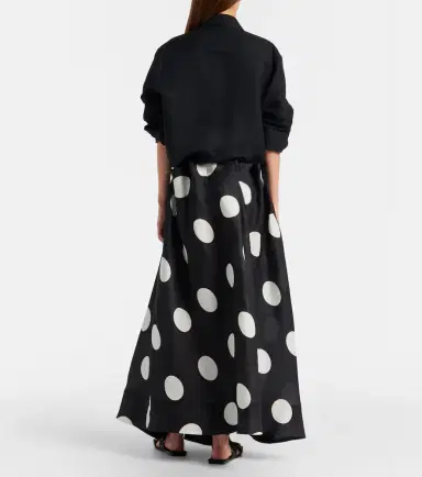 Khaite Riley polka-dot silk maxi skirt | Thumbnail 5