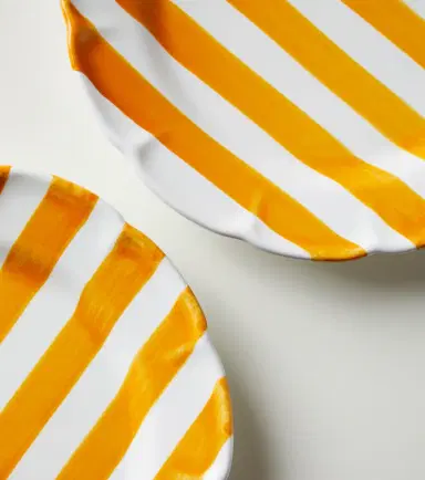Cabana Righe set of 2 ceramic dinner plates | Thumbnail 2