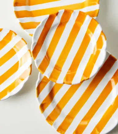 Cabana Righe set of 2 ceramic dinner plates | Thumbnail 3