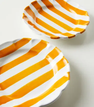 Cabana Righe set of 2 ceramic dessert plates | Thumbnail 3