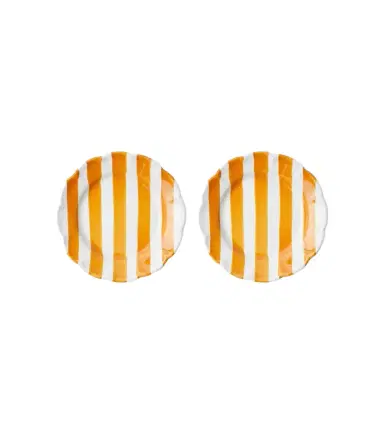 Cabana Righe set of 2 ceramic dessert plates | Thumbnail 1