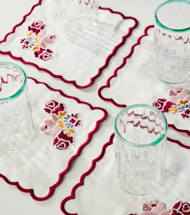 Cabana Lea set of 4 linen and cotton napkins | Thumbnail 2 Cabana Lea set of 4 linen and cotton napkins | Thumbnail 2