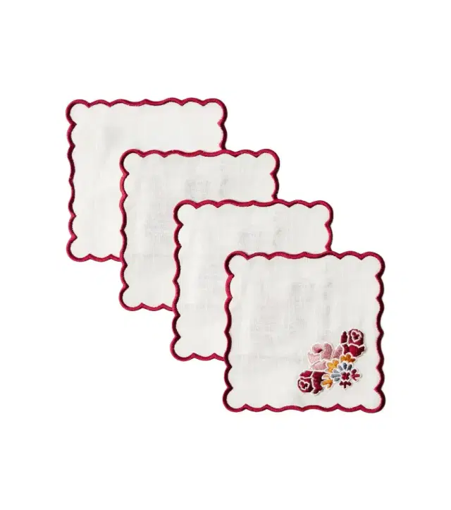 Cabana Lea set of 4 linen and cotton napkins